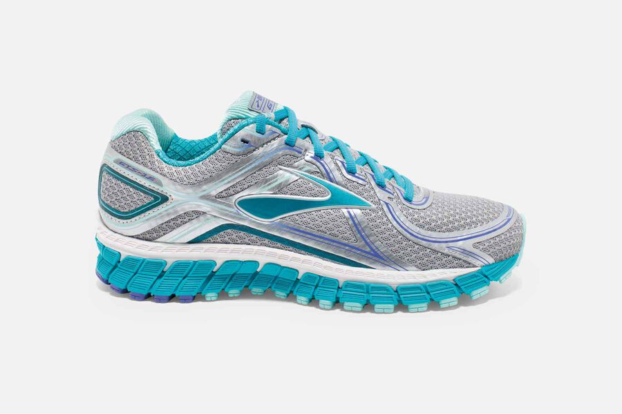 Brooks Women's Adrenaline GTS 16 Trail Running Shoes Grey/Blue QXLH-19627